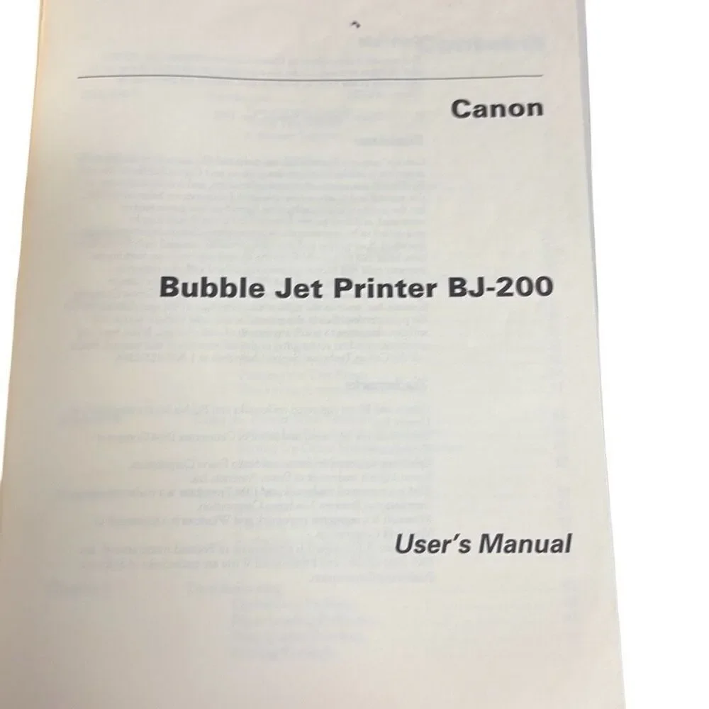 Canon bubblejet printer